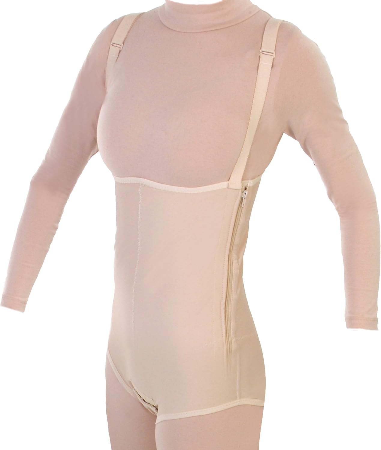 Post Op Tummy Tuck Abdominal Girdle Compression Garment w/Suspenders