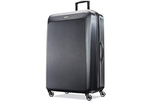 American Tourister Moonlight Hardside Expandable Luggage with Spinner Wheels, Anthracite, Checked-Large 28-Inch