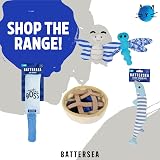 Rosewood Battersea Cat Kicker Fish Toy Blue White Striped 30 cm Catnip-Infused view 6