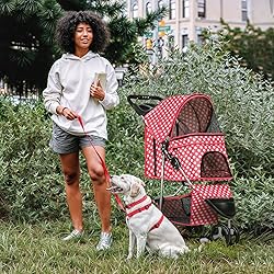 MoNiBloom 3 Wheels Pet Dog Cat Stroller for Small