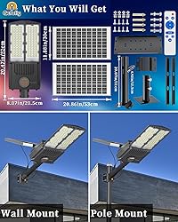 Gefolly SL-9500W Solar Street Light Outdoor