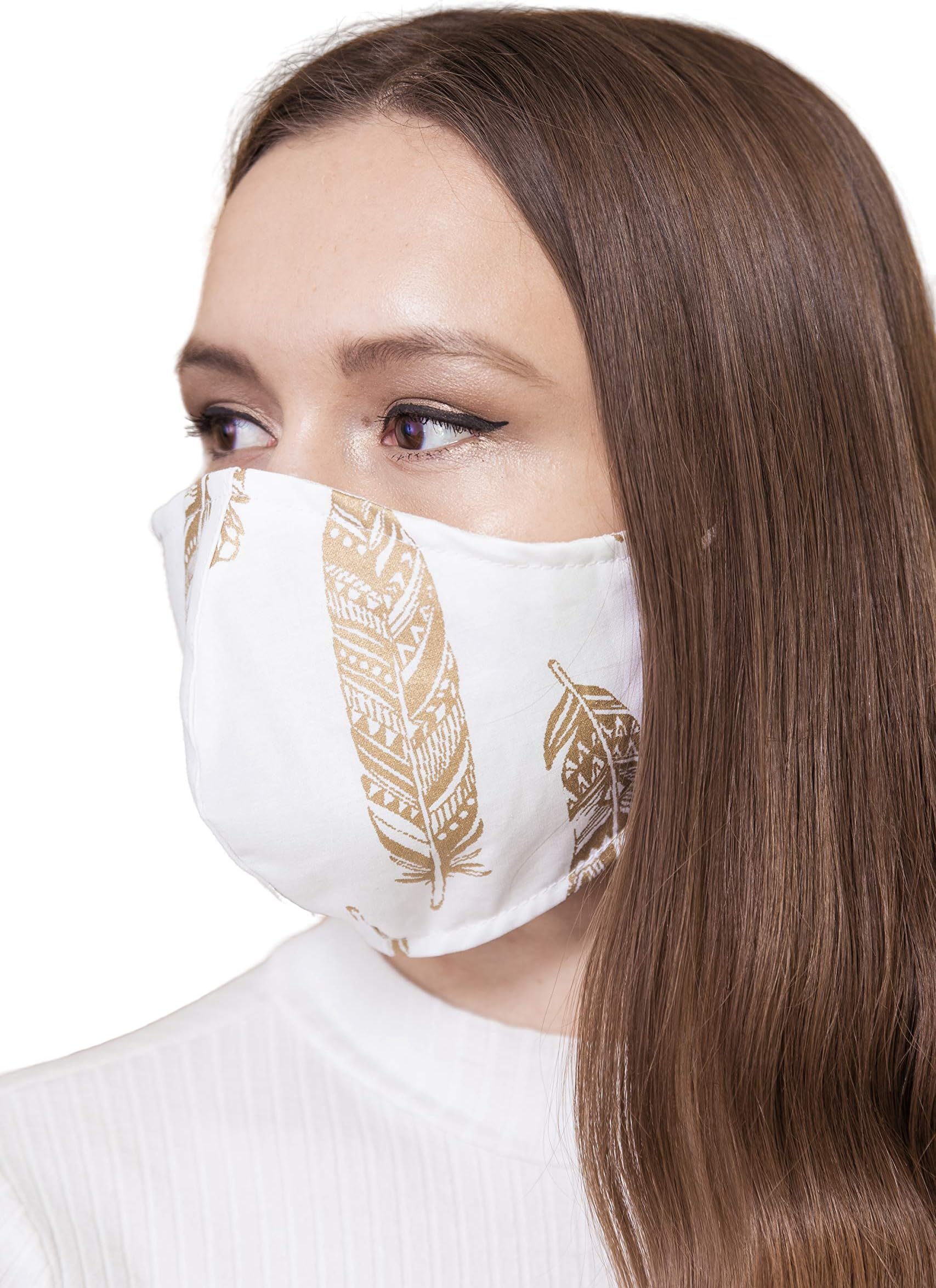 IDentity Lingerie Face Mask Washable Triple Layer Cover Cute Beautiful Mouth Masks 100% Cotton Reusable Outdoor Made in UK