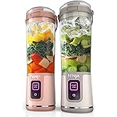 Ninja BC155PS Blast Two-Pack Portable Blender, Cordless, 18oz. Vessel, Personal Blender-for Shakes & Smoothies, BPA Free, Lea