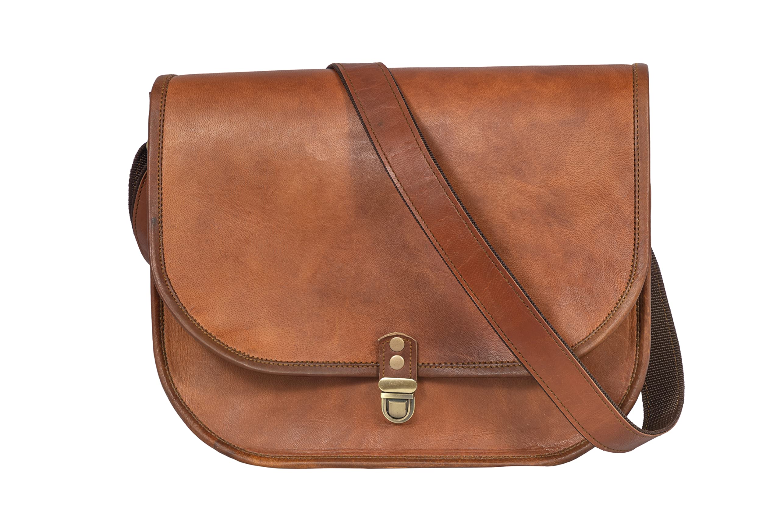 ALASKA EXPORTS Women Crossbody Bag Genuine Leather Cross Body Satchel Ladies Handbag for Women Brown | Vintage Leather Shoulder Bags For Travel & Daily Use