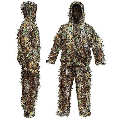 LYLPYHDP Ghillie Suit, Kids Adult 3D Leafy Camouflage Clothing