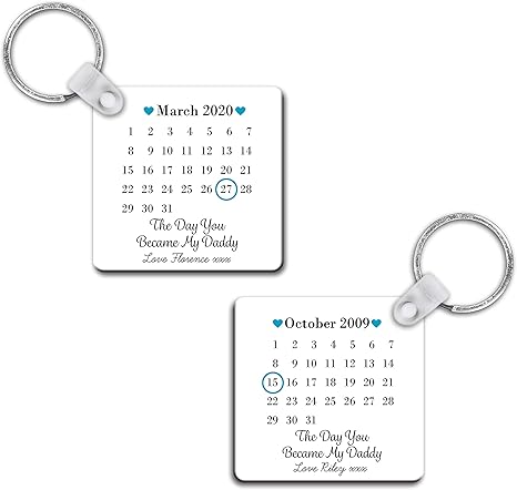 day you became my daddy keyring
