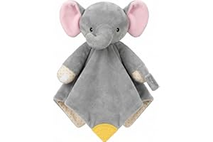 BEREST Elephant Baby Lovey Rechargeable Sleep Soother with 10 White Noises (Heartbeat, Shushing & Lullabies) & Cry Sensor|Timer|Recording|Plush Blanket Comforter Gift for Newborns|Infants|Boys & Girls