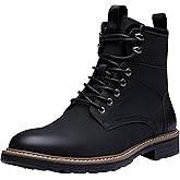 Vostey Mens Boots Motorcycle Casual Boots for Men Zipper Fashion Chukka Boots Mens