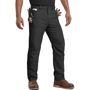 FREE SOLDIER Mens Work Pants Waterproof Cargo Pants | Relaxed Fit Utility Pants, Stretchy Mens Ripstop Work Pants, Breathable