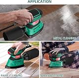 HYCHIKA 60Pcs Sanding Pads for TX104 Detail Sander P60-P240 Hook Loop 140x80 view 6