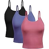 GXXGE Womens' Sports Bra Longline Wirefree Padded with Medium Support Fitness Workout Running Shirts Yoga Tank Top