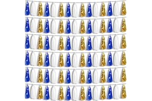 HYSILLA 6P Navy-Blue White-Gold Foil Fringe Metallic Tassel-Garland, Tassels Banner Streamers for Parade Floats, Bachelorette, Wedding, Birthday, Graduation, Christmas, Bridal/Baby Shower Party Decorations