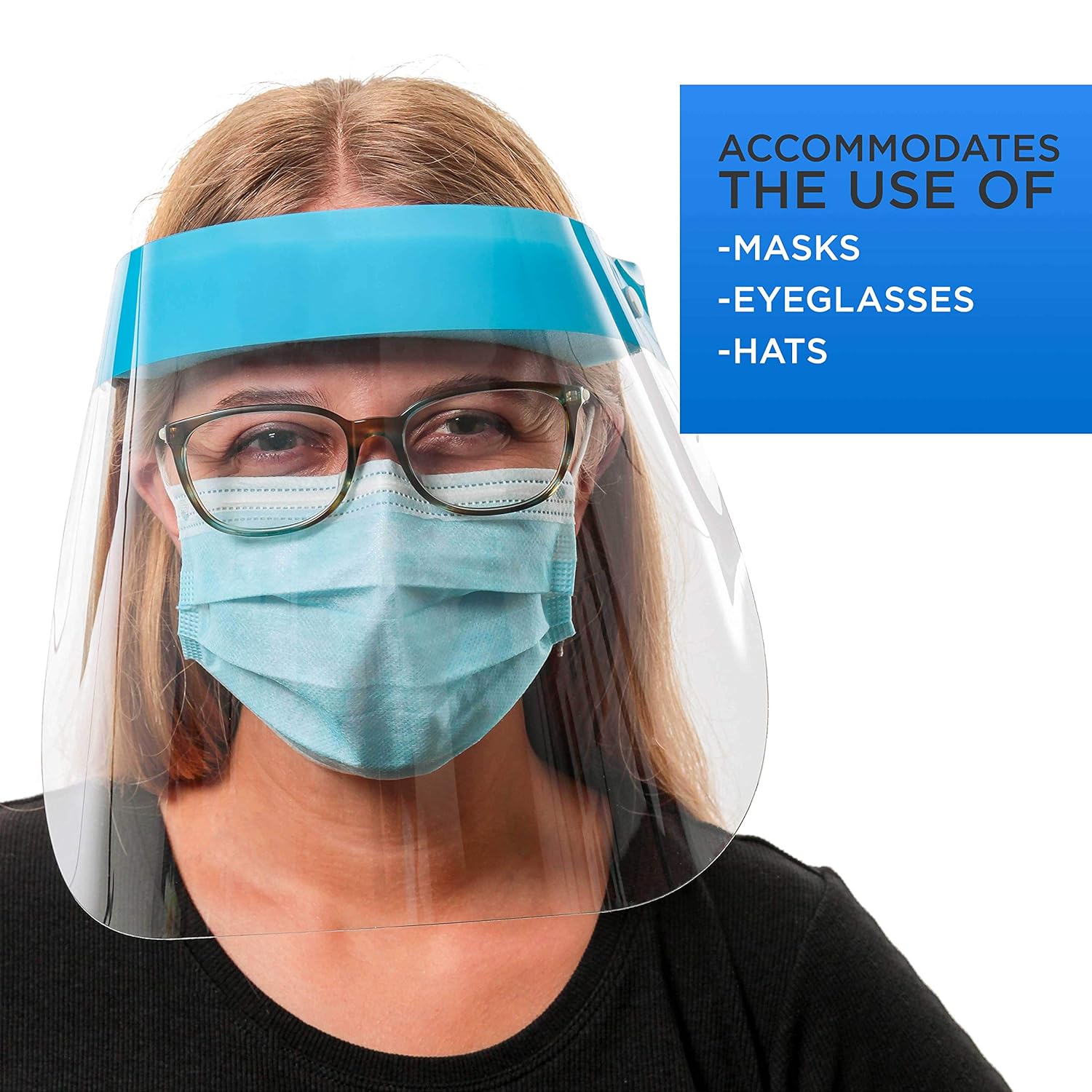 Salon World Safety Face Shields Ultra Clear Protective Full Face Shields - - 