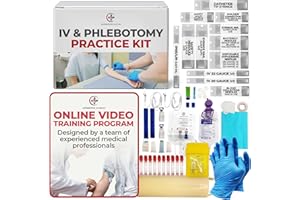 The Apprentice Doctor Phlebotomy Practice Kit with Online Training for Nursing Students & Phlebotomists – Training Tool for Phlebotomy Skills with Realistic Venous Arm for Practice