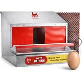HenGear Nesting Boxes for Chickens, Roll Away Laying Boxes, Nest Box, Small | Nest Box with Rollout Egg Collection, Nesting Pads for Cleaner Eggs, Reversible Accessories, G90 Galvanized, Up to 20 Hens