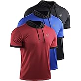 NELEUS Men's Dry Fit Performance Athletic Shirt with Hoods