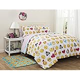 Emoji Pals Reversible Bed in a Bag Comforter Set, Queen (Full)