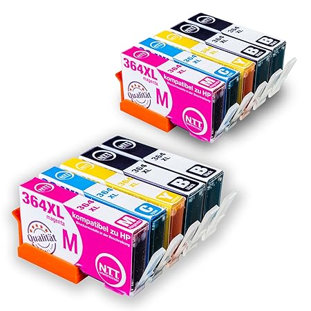 N.T.T.® 10 XL HP 364XL Tintenpatronen kompatibel zu HP364 XL (4 Schwarz, 2 Cyan, 2 Magenta, 2 Yellow) Multipack HP Photosmart