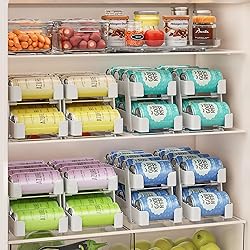LAMU 4 Pack Soda Can Organizer Dispenser for