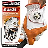 Copper Advanced Tech 2.0 Golf Gloves Men Right Handed Golfer Or Left Handed Golfer | Joint Support Copper Compression Mens Golf Glove