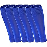 Ultrafun 3 Pairs Leg Sleeves Pre-cut Soccer Sleeves Compatible with Grip Socks Shin Guards Sleeves for Soccer Football