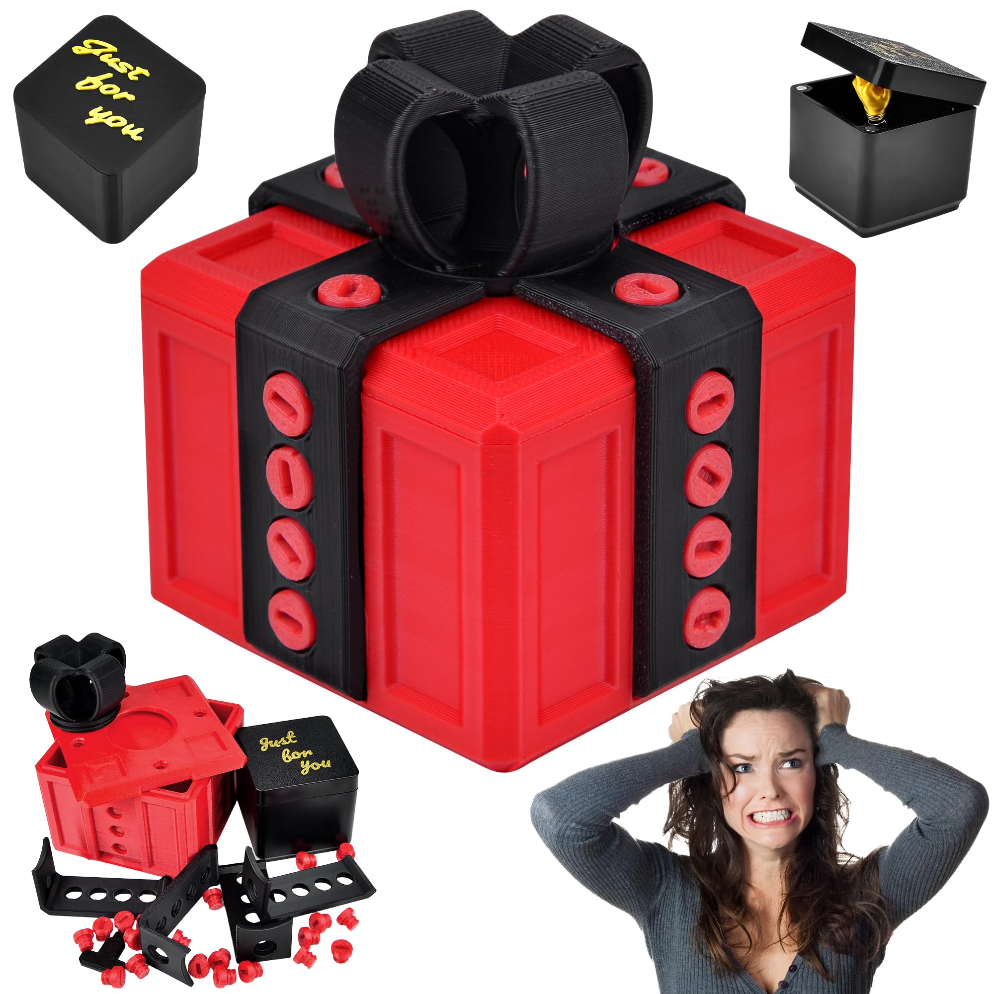 Annoying Gift Box with Finger, Secret Santa Gifts for Women & Men Funny Birthday Valentines The Annoying Present, Surprise Prank Gift Box, Surprise Joke Gag Boxes for Presents