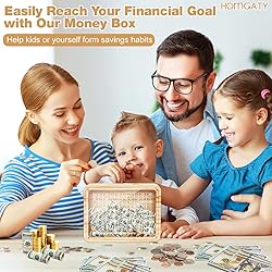 Cash Vault Wooden Savings Box, 5000 Savings
