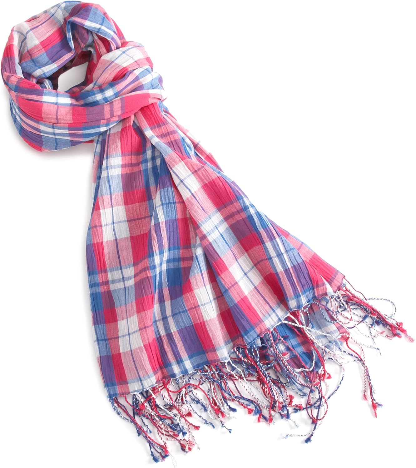 French Connection Men's Crinkled Scarf pink One size Amazon.co.uk