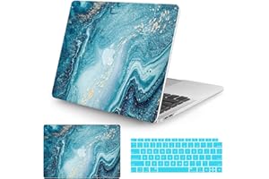 Watbro Compatible with MacBook Air 13 Inch Laptop Case 2020 2019 2018 Release A2337 M1/A2179/A1932,Colorful Marble Case with 