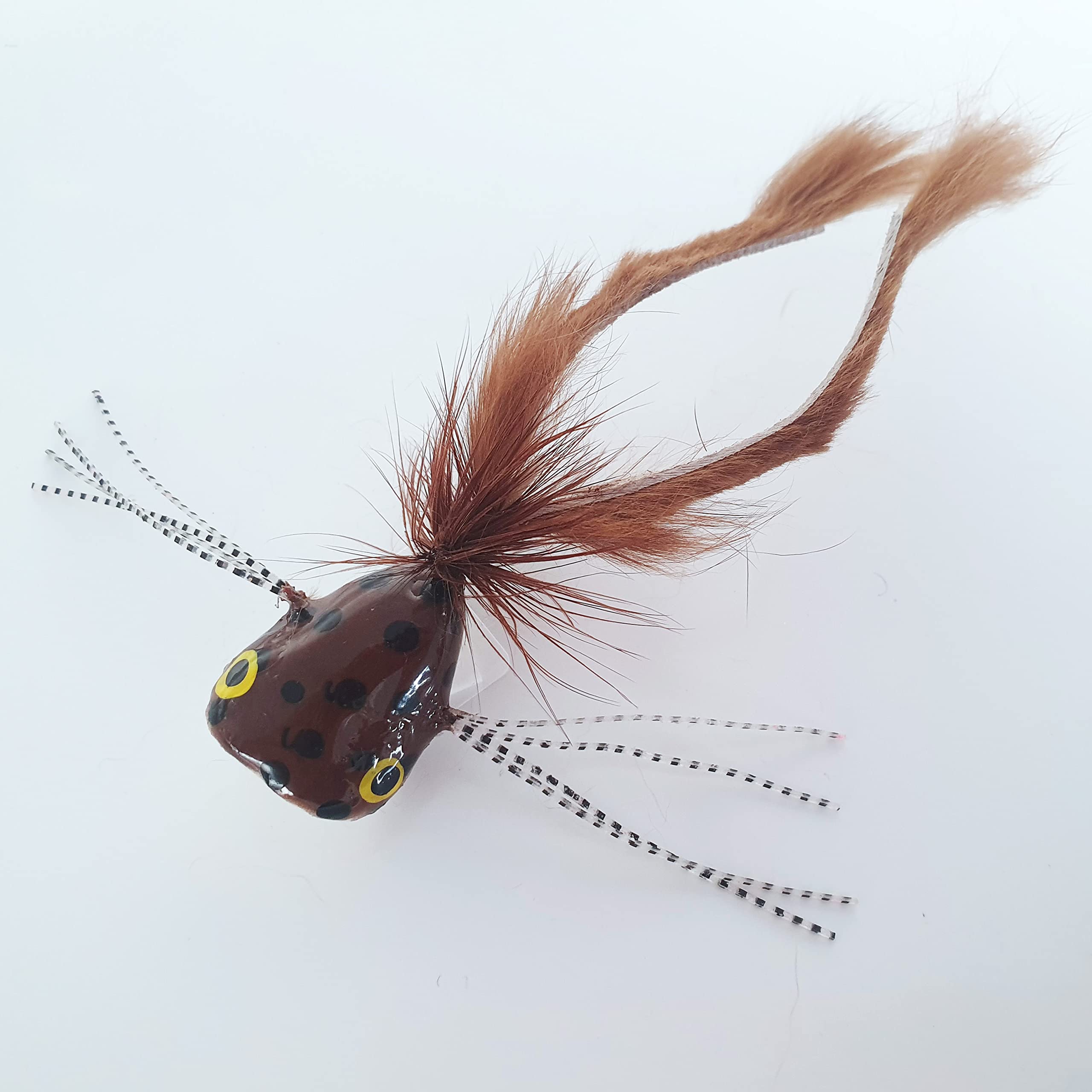 FISHIN ADDICT Frog pike fishing fly zonker Size 2 / 130mm with popper head + weedguard