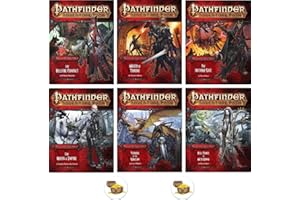 AMA Bundle of Pathfinder Complete Adventure Path Hell's Vengeance 1 to 6 Plus Two Treasure Chest Buttons
