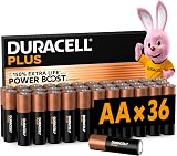 Duracell Plus AA Batteries 36 Pack Alkaline 1.5V POWER BOOST Actives 10 Year view 1