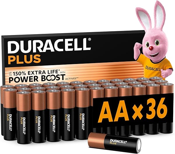 DURACELL Plus AA-Batterien (36er-Pack) – Alkaline-Batterien 1,5 V