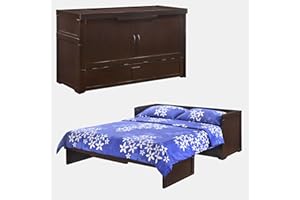 Night & Day Murphy Cube Cabinet Bed PRE-Assembled by SDS Cabinet Beds with 6" Memory Foam Mattress