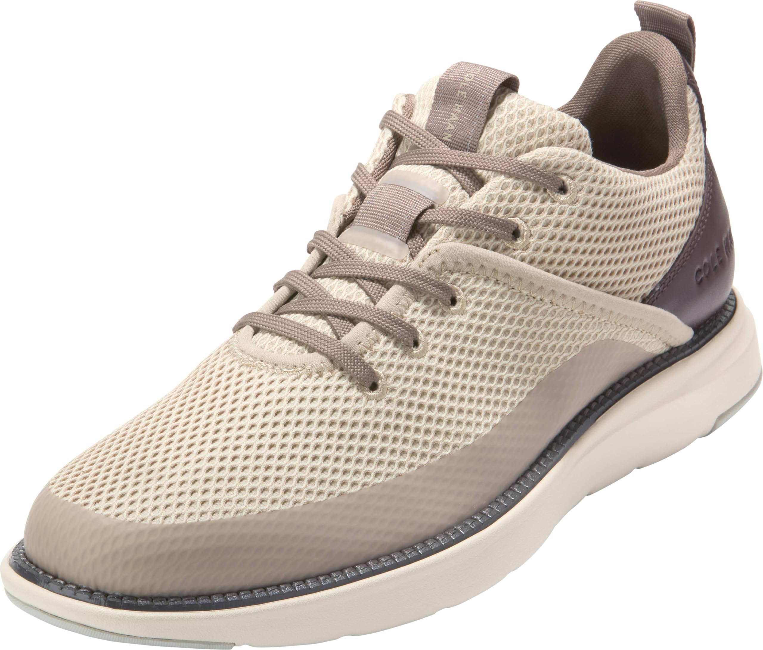 Cole Haan Men’s Shoes – Grand Atlantic Sneaker, Angora/Oxford Tan, 7-W US