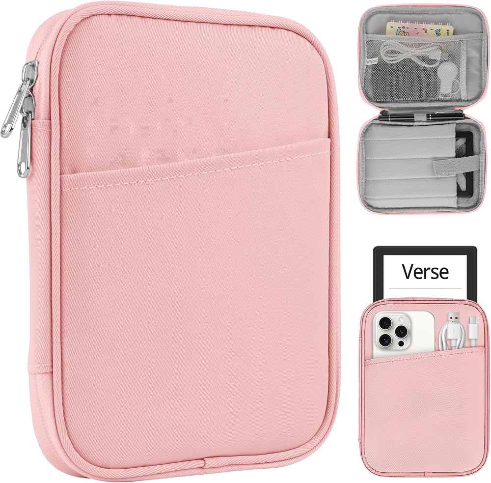 HoYiXi Universal Sleeve Bag 6-7 Inch E-Reader Pink Anti-Drop Case
