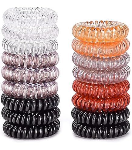 Amazon.com : TIZZYT Basic Spiral Hair Ties, No Crease Hair  display picture 1