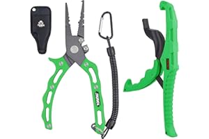 PROBITE RUNCL Fishing Plier & Fish Lip Gripper Kit, Multi-Function Fishing Tools for Men, Premium Saltwater & Freshwater Fishing Gear, Ultimate Fishing Remover Extractor, Ideal Fishing Gifts for Men
