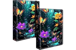 HEAKIERG Photo Album 4x6 120 Pockets Photos with Strong Elastic Band, Small Mini Albums Sheet Protector Folder for Photos, Album for Family Wedding Women Men Baby Vacation Gift, Forest Butterfly