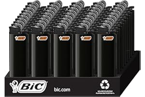 BIC Maxi Pocket Lighter, Special Edition Series, Black, 50 Count Tray of Lighters