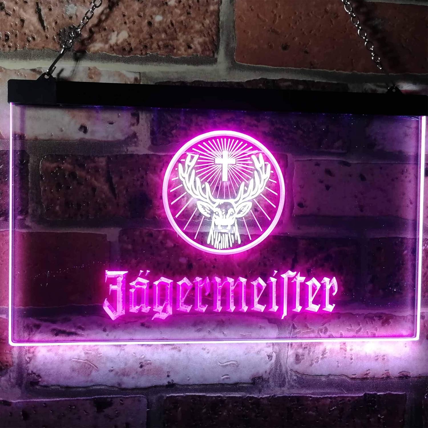 Orange W40cm x H 30cm zusme Jagermeister Deer Drink Bar Novelty LED