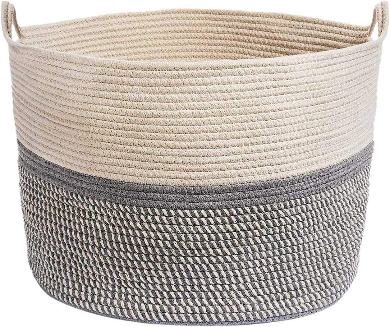HOMETY Canasta de Manta Grande Canasta de Almacenamiento de Cuerda de