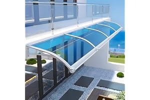 LCBDYLR Window Awning Door Canopy, Window Door Awning Canopy with Aluminum Bracket, Door Window Garden Canopy, Front Door Patio Canopy, for Sun Shutter, UV, Rain and Snow Protection