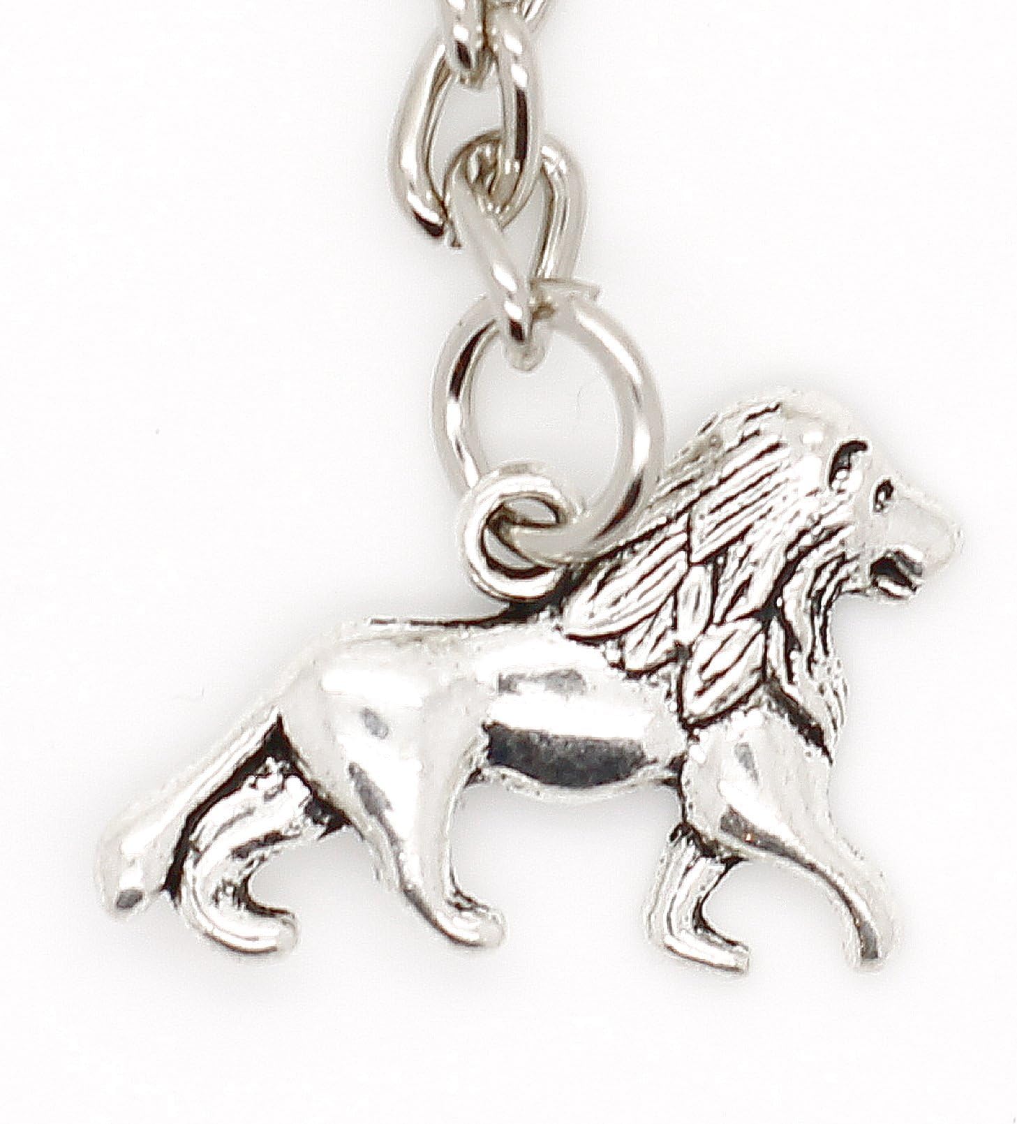 Silver Lion Keyring 25mm