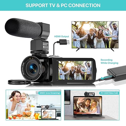 AKJJHFUE Video Camera Camcorder Ultra HD 36MP