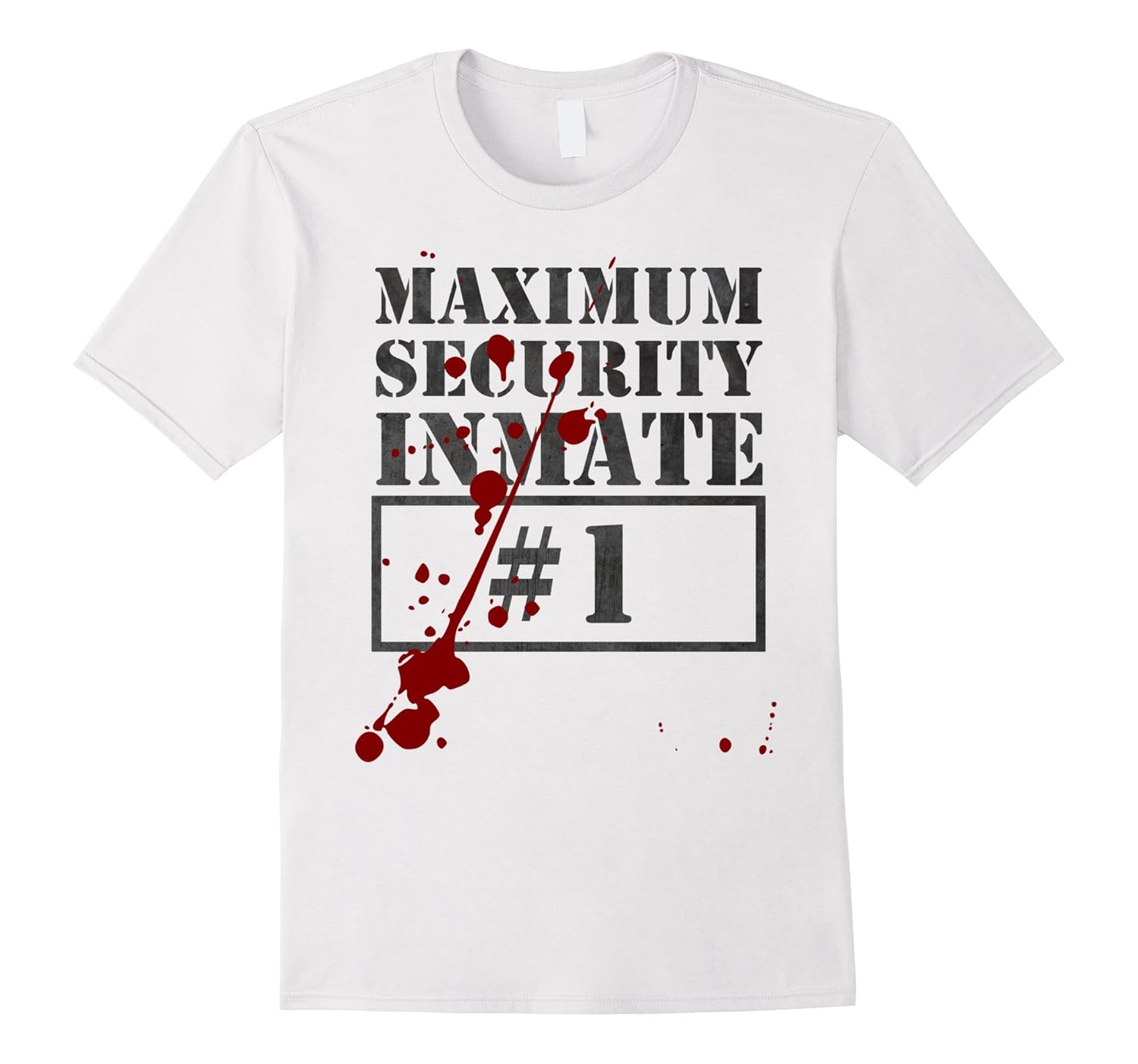 Maximum Security Inmate Costume T-Shirt Funny Escaped Jail-ANZ