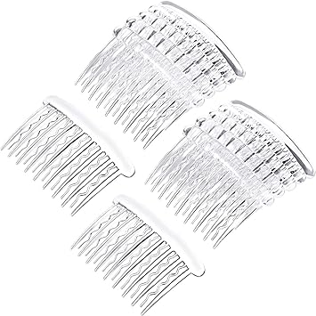 Amazon.com : Gejoy 12 Pieces Plastic Teeth Hair Combs Tortoise Side Comb Hair Accessories for Fine Hair (Transparent) : Beauty