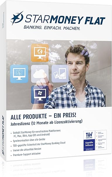 Starfinanz Starmoney Flat Online Banking Jahreslizenz Deutsch Inkl Premiumsupport Dvd Box Amazon De Software
