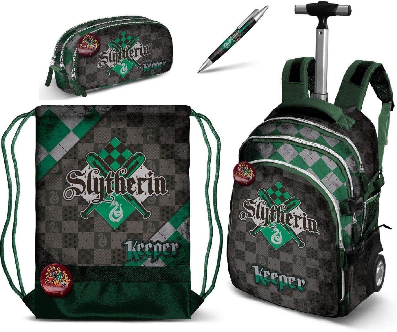 Zaini Harry Poter Serpeverde Zaino Trolley Scuola,Astuccio Organizzato  Sacca Sport farmaki.gr