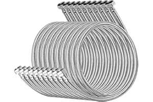 MIUCUI [10-Pack 24 Inch] 1/2" x 1/2" FIP Flexiable Faucet Supply Lines, Bathroom Faucet Hose Connector, 304 Stainless Steel Braided Water Supply Line for Kitchen